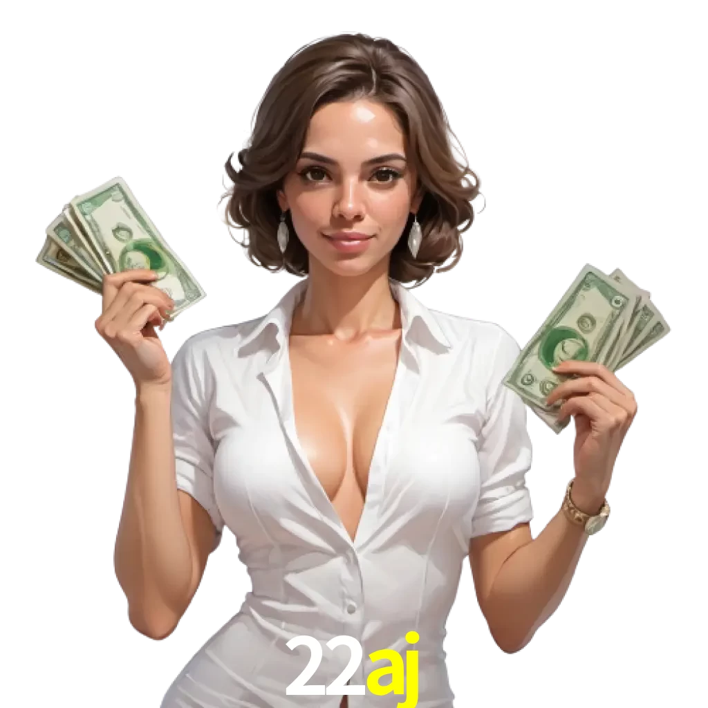 woman with money playing in 22AJ bet casino